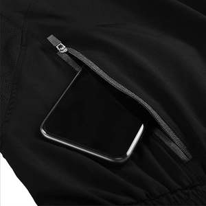 Pantalones cortos de entrenamiento deportivo de cintura media ecológicos para hombre, patrón sólido con cintura elástica para correr, Fitness y uso en el gimnasio - Product Image 6