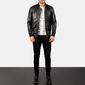 Chaqueta de Cuero de Primera Calidad para Hombre, Chaqueta de Cuero de Oveja Personalizada para Hombre, Chaqueta de Cuero Acolchada para Hombre - Product Image 6