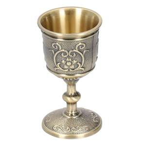 Calice et gobelet à vin en laiton moderne faits à la main, écologiques pour la maison, les mariages et l'extérieur - Product Image 1