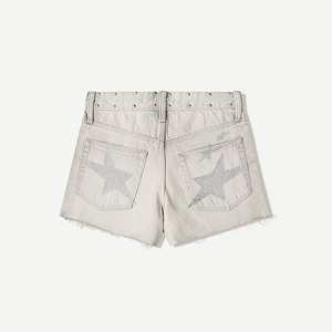 Pantalones cortos de mezclilla rectos informales para mujer con decoraciones multibolsillos Diseño transpirable JORTS - Product Image 6