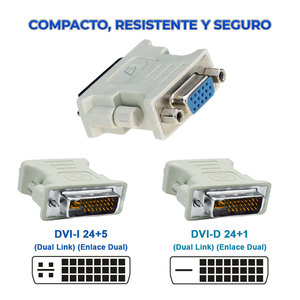 Nuovo Convertitore Video DVI-I 24+5 Dual VGA, Adattatore Plug-in in Materiale PC per Computer o Laptop - Product Image 3