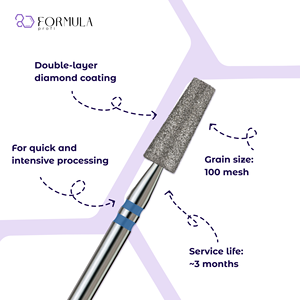 Broca Profesional de Diamante para Uñas, Forma de Cono Truncado, 4.0 mm, Grano Azul, para Manicura y Pedicura, Venta al Por Mayor - Product Image 2