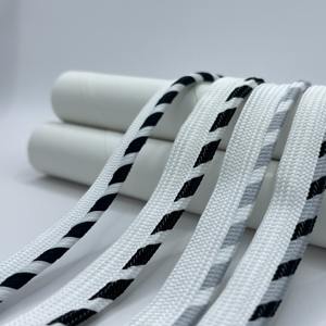 Cordón de Lurex Rojo de 10 mm, 100% Poliéster, Ecológico, para Prendas, Bolsos, Zapatos y Textiles para el Hogar, Venta al Por Mayor de Fábrica - Product Image 2