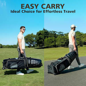 एंटी-टकराव डिजाइन 1680 डी भारी शुल्क ऑक्फोर्ड गोल्फ क्लब को पहियों के साथ एयरलाइनों के लिए हार्ड केस टॉप गोल्फ ट्रैवल बैग - Product Image 6