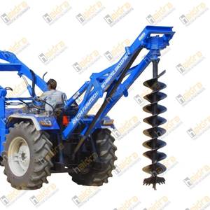 Taladro de doble vuelo para tractor, excavadora hidráulica de postes para agricultura, paisajismo, construcción, tipo de rodillo - Product Image 1