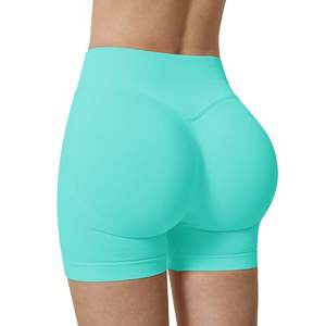 Short d'entraînement taille haute pour femme Double couche respirante avec poches latérales pour les loisirs de plein air Fitness & Yoga - Product Image 5