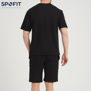 Cómodo Color sólido verano transpirable estilo Hip Hop conjuntos de trajes personalizados para hombres 100% tela de algodón mejor calidad al por mayor - Product Image 3