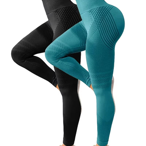 Mallas personalizadas para mujer, pantalones de yoga de cintura alta, ropa deportiva para gimnasio, Medias sin costuras, ropa deportiva directa de fábrica al por mayor OEM - Product Image 1