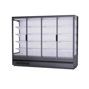 Vitrine réfrigérée commerciale Multidecks à <span class=keywords><strong>4</strong></span> portes de supermarché, mince, avec porte en verre enfichable, réfrigérateur présentoir vertical - Product Image 1