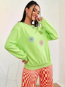 Sudadera Extra Grande de Invierno para Mujer, de Alta Calidad, Manga Larga, Cuello Redondo, Informal - Product Image 2