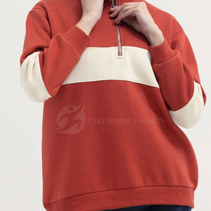 Modern Fit Women's Winter Quarter <b>Zip</b> Canvas Sweatshirts Front Custom Breathable Eco-Friendly Customizable Size Casual - Product Image 2