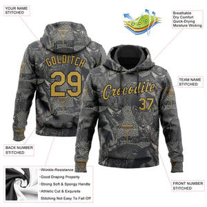 Sublimación personalizada impresa 100% algodón invierno sudaderas con capucha sudadera personalizada fútbol Universidad pulóver deportes bolsillo diseño - Product Image 5