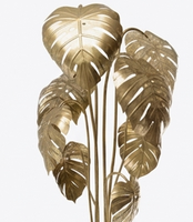 Décoration murale moderne en laiton durable en forme de palmier à 8 feuilles, 67 cm, pour salon, Noël