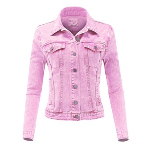 Chaqueta lavada con ácido vaquera de manga larga personalizada para mujer, abrigo vaquero informal decorado con botones y bolsillos, ropa de otoño e invierno - Product Image 1