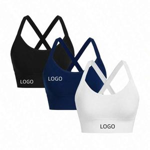 Sujetador deportivo sin espalda cruzado de alta elasticidad para mujer, chaleco de entrenamiento transpirable, diseño de gimnasio sin costuras para Fitness, pecho de moda - Product Image 6