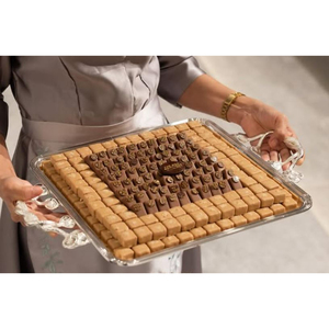 Exhibición de postres para servir chocolate de Metal dorado de Calidad exclusiva para decoración de vajilla del hogar y uso en bodas o fiestas - Product Image 4