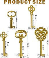 Reproduction de 10 jeux de clés squelette pour meubles anciens, meubles Vintage, portes d'armoires, horloges grand-père, tiroirs de commode
