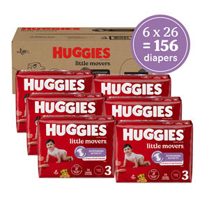 Ensemble de couches pour bébé HUGGIES: Huggies Little Movers Taille 4, 140ct & Natural Care Sensitive Baby Diaper, non parfumé - Product Image 2