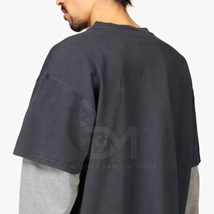 Chemise double couche à manches courtes en coton pour hommes, tenue décontracté, chemise double couche pour hommes dans les meilleurs matériaux, nouveauté - Product Image 4
