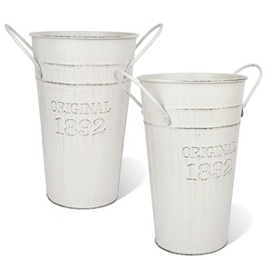 Diseño clásico Venta caliente florero restaurante Decoración de mesa decorativa Color blanco forma redonda maceta - Product Image 5