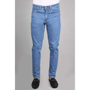 Pantalones Cargo Rectos de Cintura Alta para Hombre, Estilo Vintage, Marca Jonathan, con Logotipo Personalizado, Decoración de Botones, Mezclilla Oscura Lavada para Invierno, ODM - Product Image 1