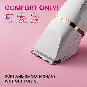 Rasoir électrique rechargeable 5-en-1 pour femme, utilisation humide/sèche, indolore, étanche IPX7, tondeuse bikini pour le visage, le corps, les jambes et les zones intimes - Product Image 5