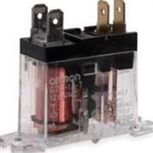 Relé electromagnético miniatura SPST Omron, bobina de 12 VCC, 10 A, conmutación de alta potencia, sellado, con placa de circuito impreso protectora - Product Image 1