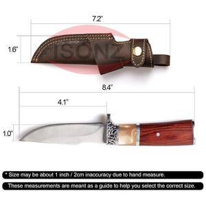 Funda para Cuchillo de cuero hecha a mano personalizada, funda para cuchillo grabada para cuchillos de hoja fija. - Product Image 2
