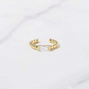 Wonderful Look <b>Solid</b> 925 Sterling <b>Silver</b> Handmade Genuine Baguette Shape Cz Diamond Gemstone Jewellery Stunning Cuff <b>Earring</b> - Product Image 1