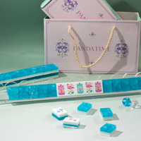 Mahjong américain de conception moderne populaire et exclusive, en stock aux États-Unis, avec tuiles en acrylique et étui portable pour les tournois et les clubs