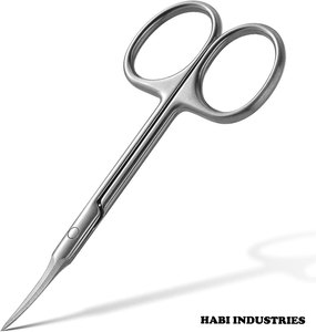 Ciseaux à cuticules en acier inoxydable à lame incurvée extra tranchante Instruments de beauté des ongles de style russe - Product Image 2