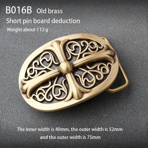 Hebilla de cinturón occidental de latón macizo y cobre puro de alta calidad: duradera, exquisita, 4,0 cm de ancho para hombres y mujeres - Product Image 4