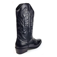 Bottes de cowboy à la mode pour hommes faites à la main Style peau d'alligator pur cuir chaussures de cowboy à enfiler porter et pour hommes
