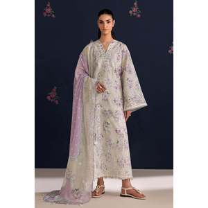 Tissu de robe en mousseline de soie brodée SF-4470 Printemps/Été - Product Image 1