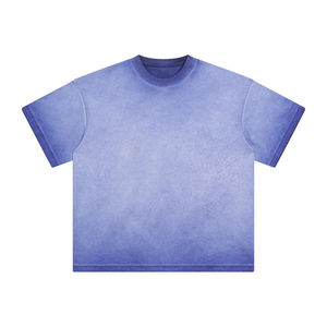 Camiseta de lavado ácido para hombre, Camiseta de algodón con aspecto de calle, camiseta lavada, estilo de gran tamaño, moda de verano - Product Image 3