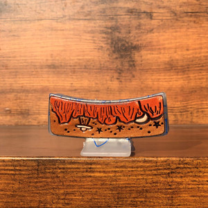 Nouvel arrivage de pinces à cheveux en cuir usiné fait à la main de style occidental épingles à cheveux en cuir véritable fait à la main accessoires pour femmes et filles - Product Image 4