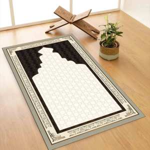 เสื่อละหมาดกันลื่น: พรมพิมพ์ลายสำหรับการละหมาดอิสลามอย่างสง่างาม, พรมบางแบบไม่ถักทอ - Product Image 4