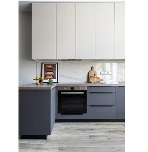 Gabinetes de cocina de madera MFC modulares de estilo americano moderno, superficie acrílica de Color de tamaño personalizado, cubierta de melamina de cocina MDF - Product Image 2