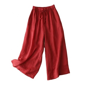 Pantalon sarouel taille haute pour femmes pyjamas légers pour danse Yoga entraînement Style Streetwear poches de décoration élastiques - Product Image 5