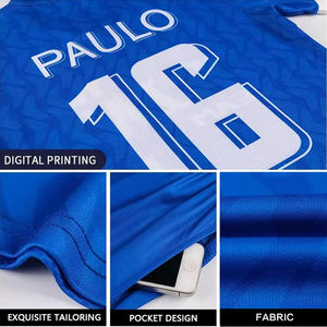 Conjuntos de Uniformes de Fútbol Sublimados, Rojo, Amarillo, Verde, Azul, Blanco, Traje de Jersey para Juego, 100% Poliéster Ligero - Product Image 4