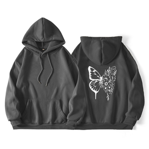 Sudadera con Capucha Personalizada con Logotipo Frontal, Lavado Ácido, de Algodón Tejido, Transpirable, de Hombros Caídos, Estilo Holgado para Hombre - Product Image 4