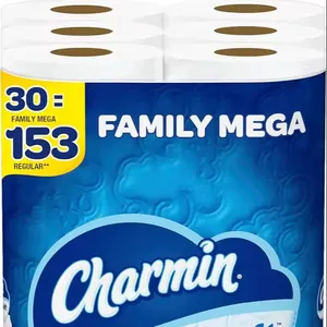 Charmin- กระดาษชําระสัมผัสนุ่มพิเศษ 30 ม้วนใหญ่ตระกูล = 153 ม้วนธรรมดา