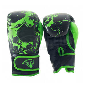 Gants de boxe en cuir véritable de haute qualité avec une conception unique et une fonctionnalité imperméable, y compris des poignées pour les arts martiaux. - Product Image 1