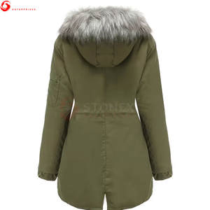 Servicio OEM, Chaqueta Parka con Capucha de Poliéster para Mujer, de Invierno, Cálida, Resistente al Viento, Personalizable al por Mayor, de Alta Calidad - Product Image 2