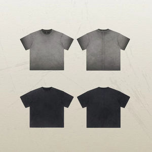 เสื้อยืดผู้ชายทรงโอเวอร์ไซส์ รุ่นใหม่ล่าสุด ปี 2026 ผ้าคอตตอน 100% หนัก 250gsm สไตล์วินเทจ ลุคทำสีเอซิด  แบบดิสเทรส - Product Image 5