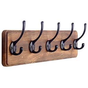 Shsiham Wood Wall Hooks for Bathroom Organisation Coat Rack & Decorative Accessories for Home & Kitchen Use - Product Image 5