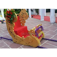 Maharani Palanquin/Palki de Mariage Professionnel Moderne de Luxe pour l'Entrée de la Mariée, Doli Nuptial Royal en Bois Sculpté Durable pour Mariage Sydney