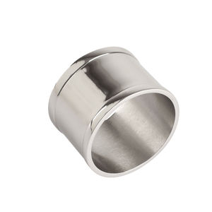 Anneaux de serviette épais et audacieux en métal de conception simple et robuste Supports de finition brillants argentés pour la décoration de table de Noël d'Halloween - Product Image 1