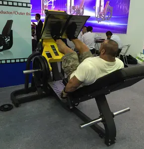 Placa de fitness comercial máquina carregada, treinamento de força, fisiculturismo, 45 graus, máquina de pressão para perna, equipamento de academia