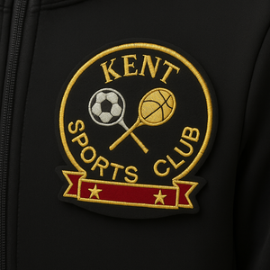 Premium Bullion Brodé Patch Clubs De Sport Personnalisé Fil D'or Crêtes pour Vestes Blazers Teamwear Vintage Épingle De Sécurité - Product Image 6